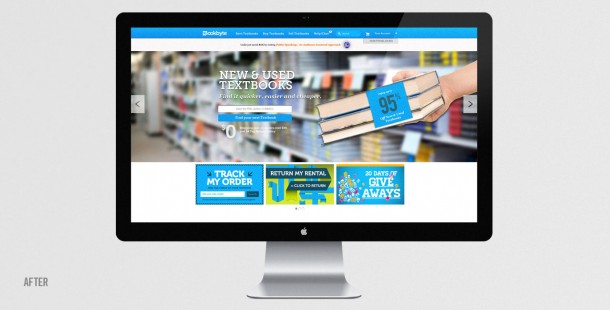 Bookbyte’s website AFTER the redesign and repositioning