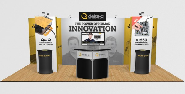 Delta-Q’s redesigned trade show display mockup