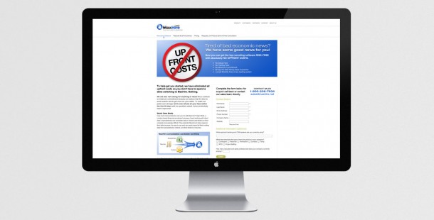 MaxHire’s integrated “SafetyNet” campaign directed email leads to targeted landing pages promoting the value of switching to MaxHire