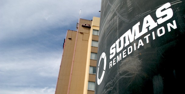 Sumas Remediation’s brand redesign included new company signage at work sites and on equipment.